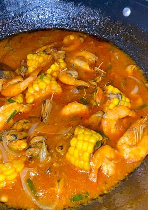 Foto resep Udang kerang saos padang