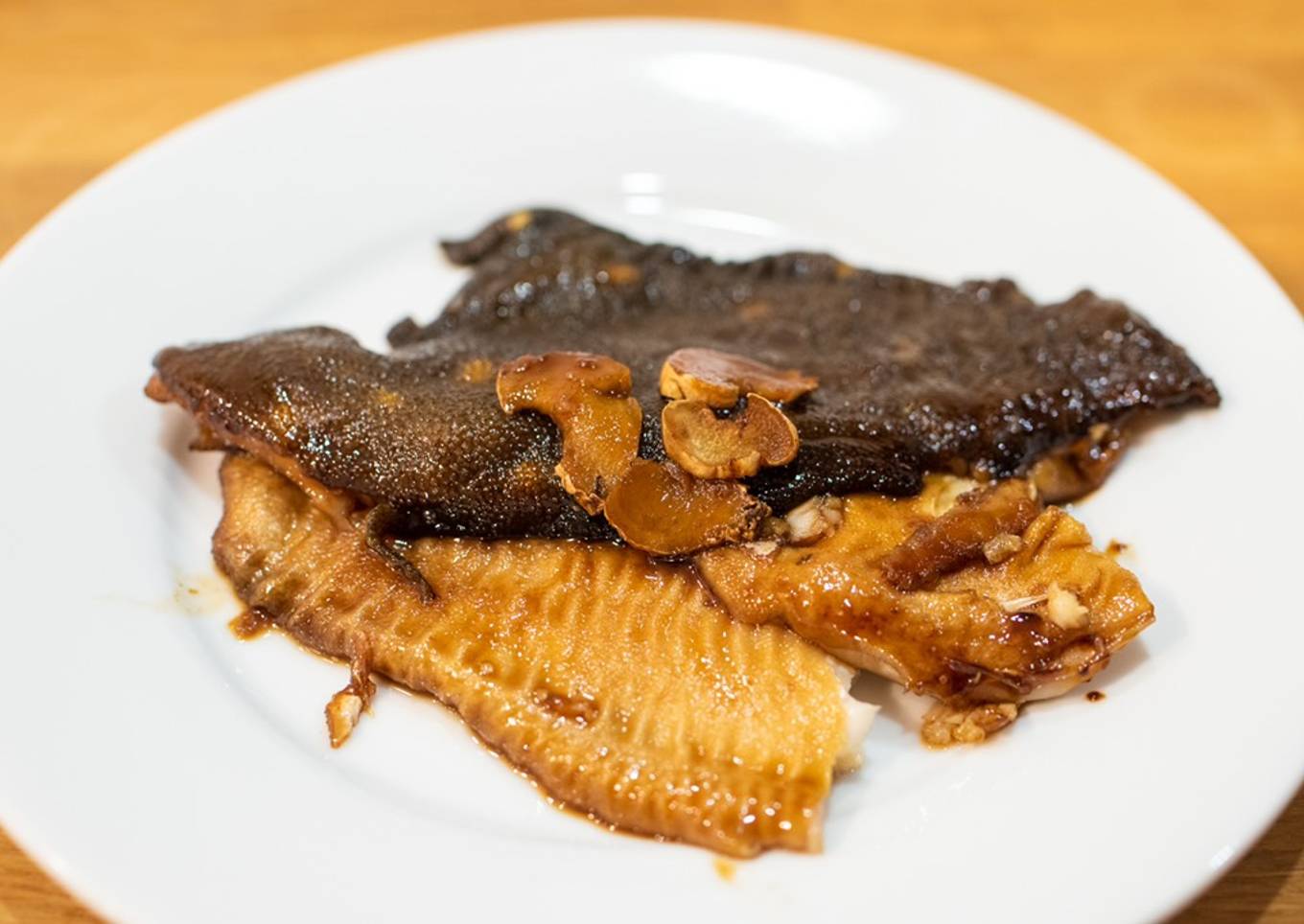 Japanese style boiled plaice