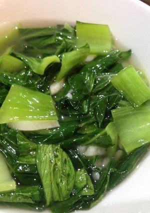 Foto resep Sawi sendok ca bawang putih sehat