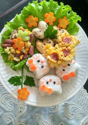 Foto resep Nasi bento nano2