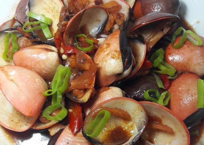 Resep Tumis kerang bumbu jahe Anti Gagal