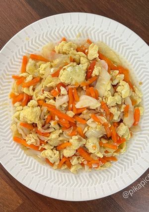Foto resep Orak Arik Telur Wortel Kubis