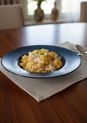 Foto principal de Macarrones en salsa Mornay con Atún sin horno