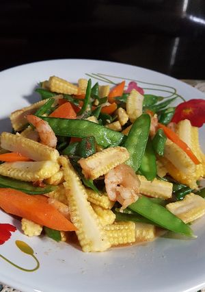 Foto resep Tumis jagung muda kapri