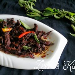 Hyderabadi Gosht ke Sukhe Kabab ka Salan A picture of Hyderabadi Gosht ke Sukhe Kabab ka Salan.