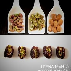 Dry fruits & Honey stuffed Dates A picture of Dry fruits & Honey stuffed Dates.