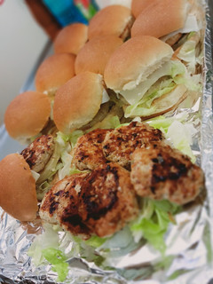A picture of Homemade Chicken burger aloha.