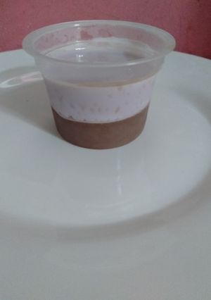 Foto resep Cake in jar is puding taro& cokelat cheese or chaca