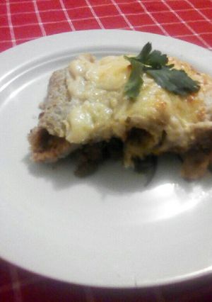 Una foto de Canelos vegetarianos