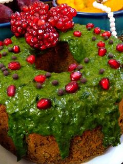 عکسی از دستور کیک اسفناج با سس سبز 💚