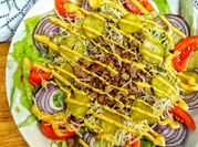 A picture of burger bowl