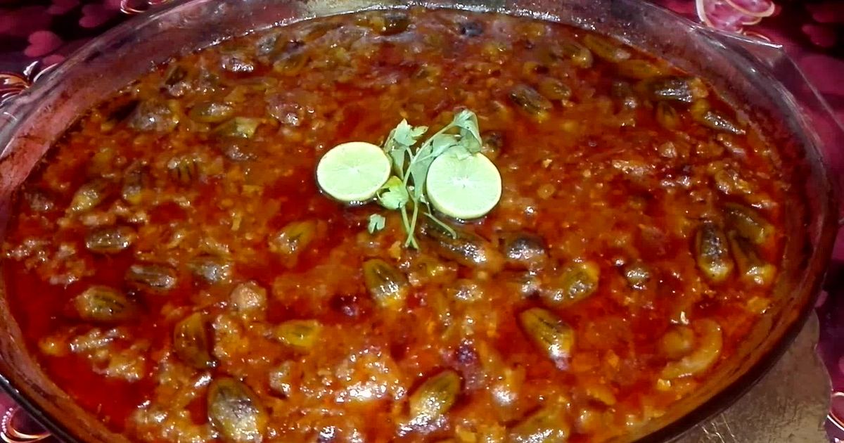 طريقة عمل برام او صينية الباميه باللحمه المفرومه في الفرن من مطبخ ميمو ...