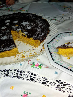 Una foto de Tarta de calabaza y mascarpone sin azúcar
