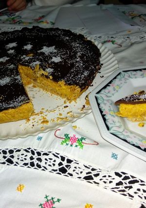 Una foto de Tarta de calabaza y mascarpone sin azúcar