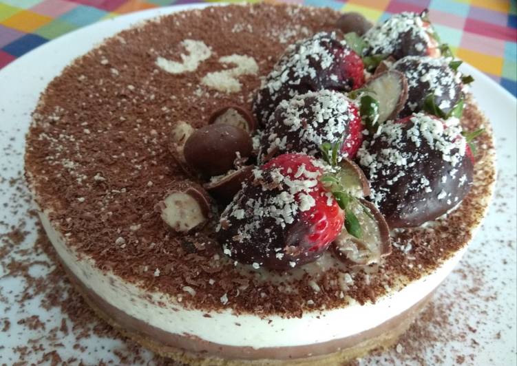 Tarta de queso y chocolate