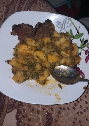A picture of Vegetable potato porridge.