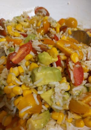 Une photo de Salade de riz, simple et rapide