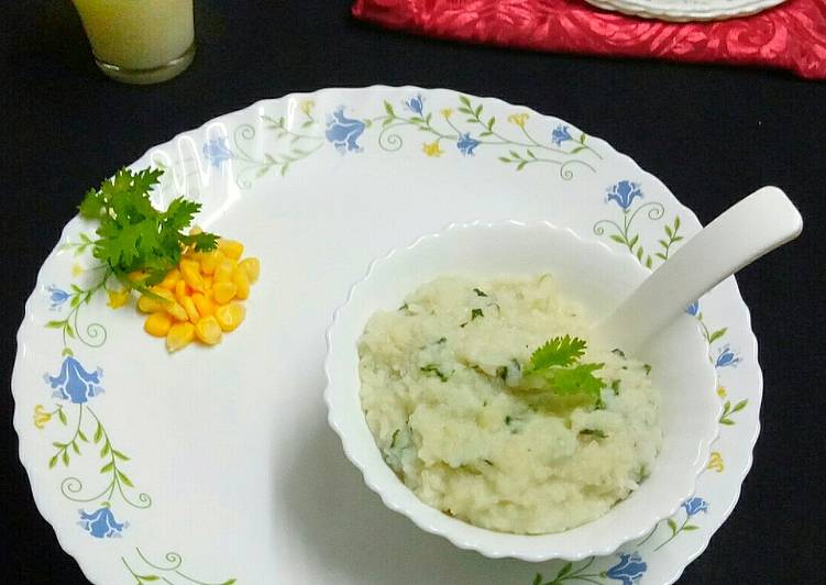 Simple Way to Prepare Favorite Rice with potato and spinach