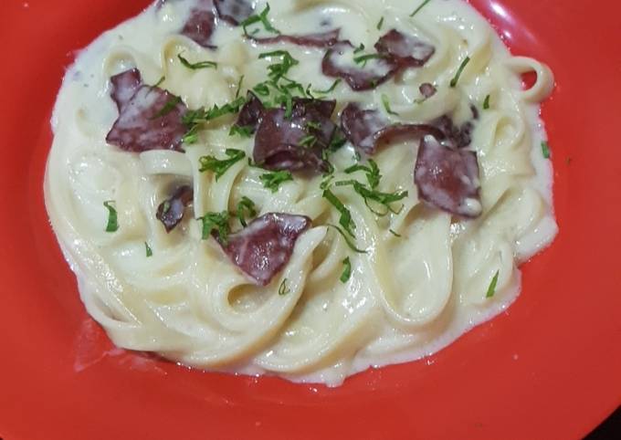 Fettucine carbonara