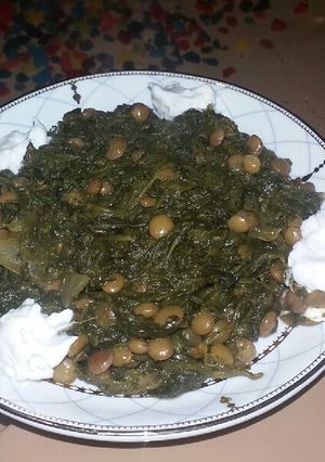 عکسی از دستور بورانی اسفناج و عدس خوشمزه من😁