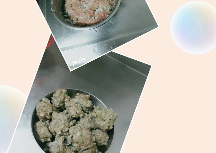 Cara Gampang Membuat Pentol bakso urat jamur tiram yang Lezat Sekali