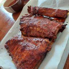 A picture of BBQ pork ribs.