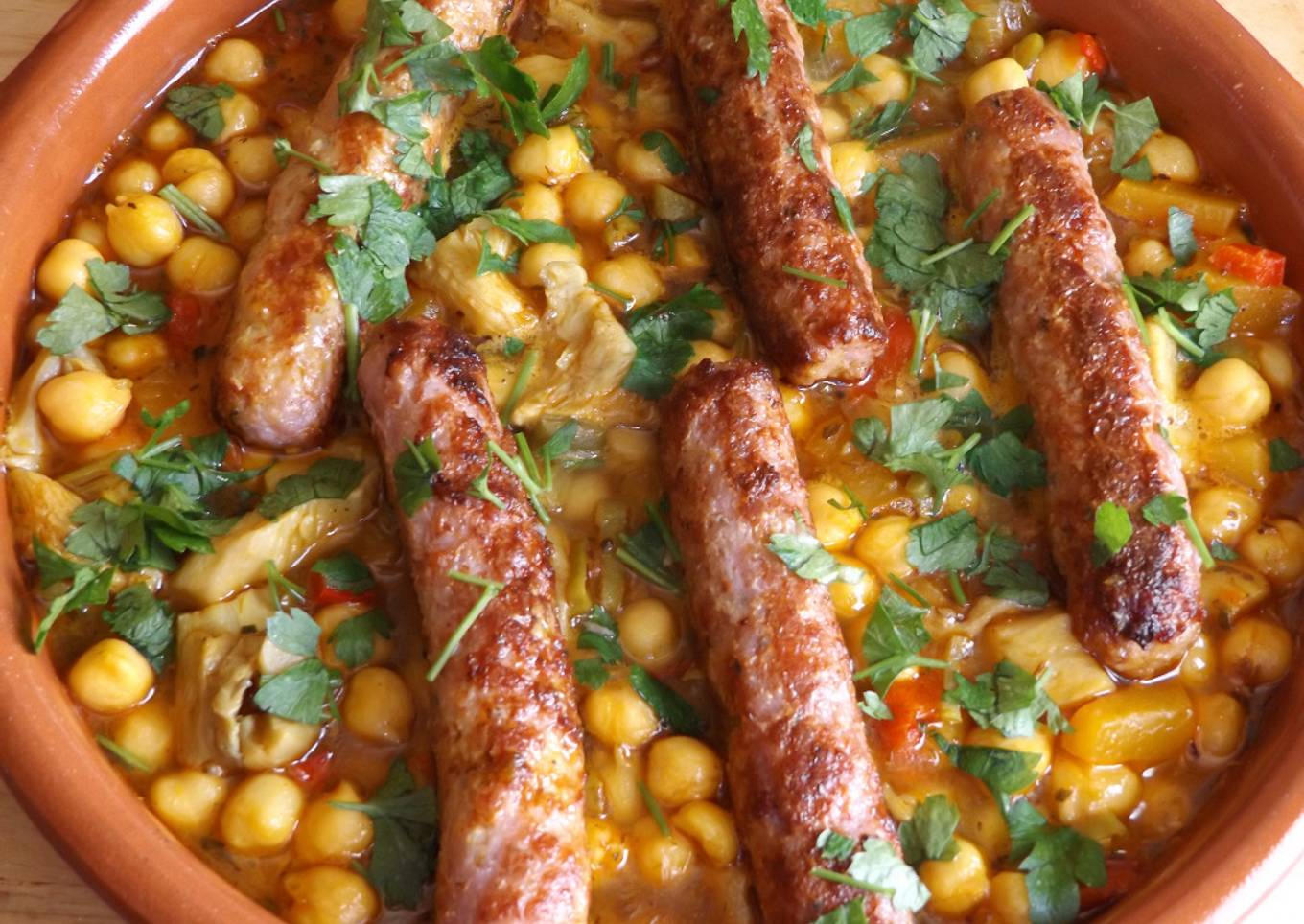 Potaje de garbanzos con longaniza