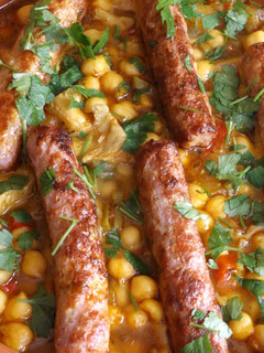 Una foto de Potaje de garbanzos con longaniza