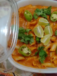 A picture of Yummy Pasta In Makhani Sauce.