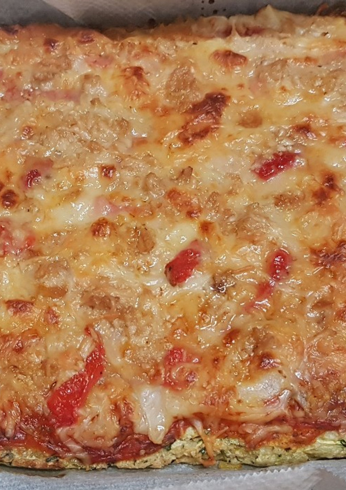 Una foto de "Pizza" en base de calabacín