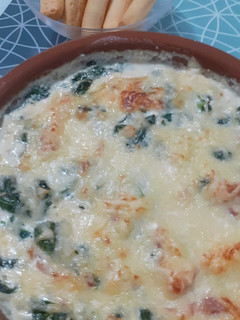 Una foto de Espinacas con bacon gratinadas