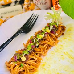 A picture of Spicy Spaghetti.