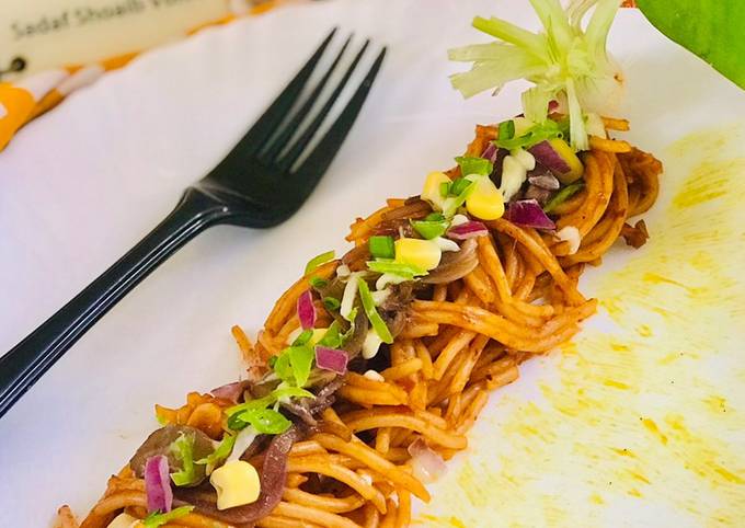 Recipe of Homemade Spicy Spaghetti