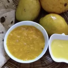 A picture of Aamras ghee loaded.