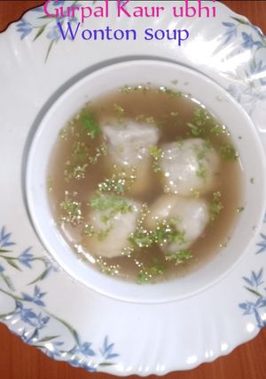 A picture of Wonton soup 🍲.
