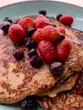 Panqueques de plátano y avena