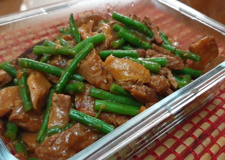 Buncis masak jamur shitake 🍄