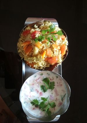 A picture of Coriander pulav.