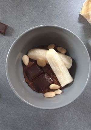 Une photo de Porridge au chocolat