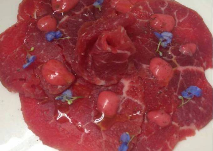 Carpaccio de res Receta de Mauricio De La Peña- Cookpad