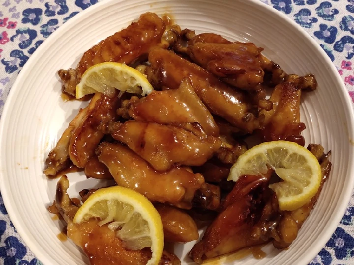 Easy Way Make Recipe Lemon and Honey Chicken Wings that is Really Delicious, Delicious}