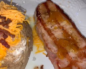 Latest Recipe Peach Glazed Pork Chops Delicious Perfect