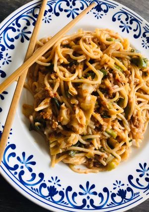 A picture of Spaghetti and Meat Sauce.