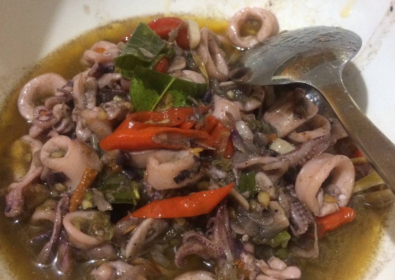 Cumi Hitam Pedas / Suntung / Cumi (Gaya Manado)