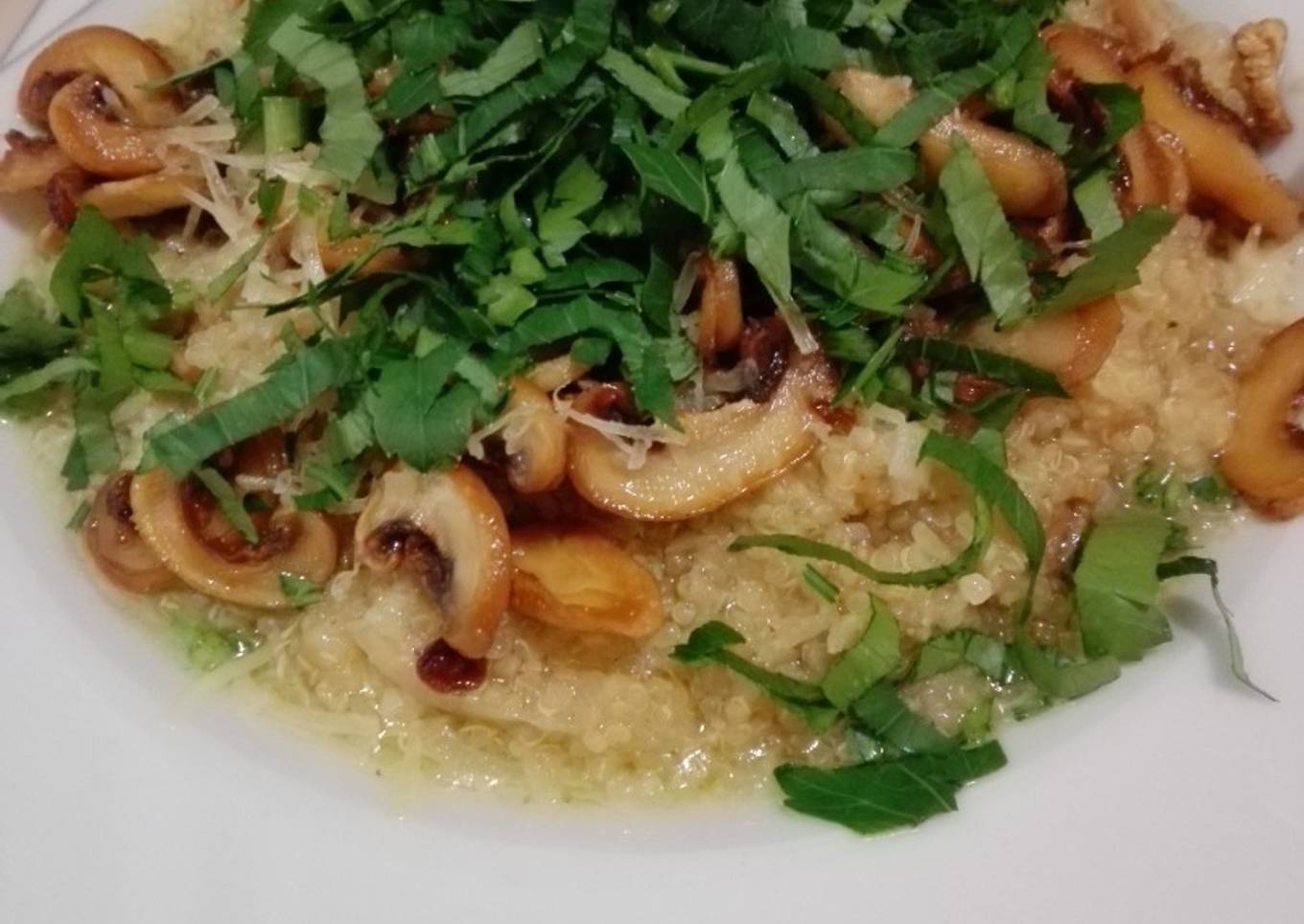 Risotto de quinoa y champiñones