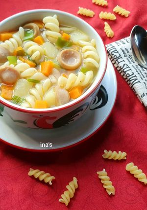 Foto resep Sup Makaroni Sosis