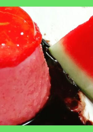 Una foto de Flan de sandia