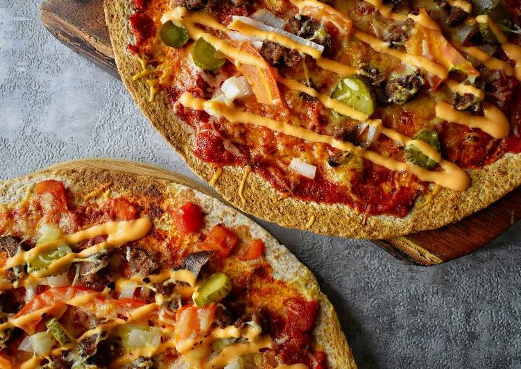 Recipe of Ultimate Cheeseburger Wrap Pizzas