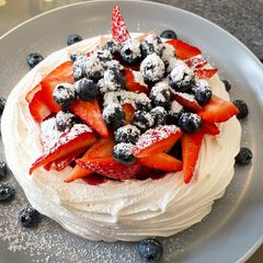A picture of Dairy Free Fruit Pavlova.