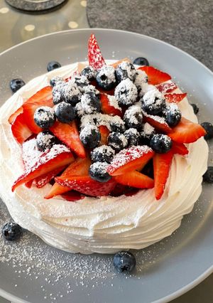 A picture of Dairy Free Fruit Pavlova.